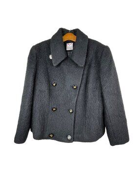 Mondi The Company Blazer Large 40 Jacket Double Breasted Mohair Wool Blend Size